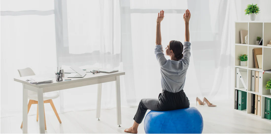 Gentle morning stretch in soft natural light